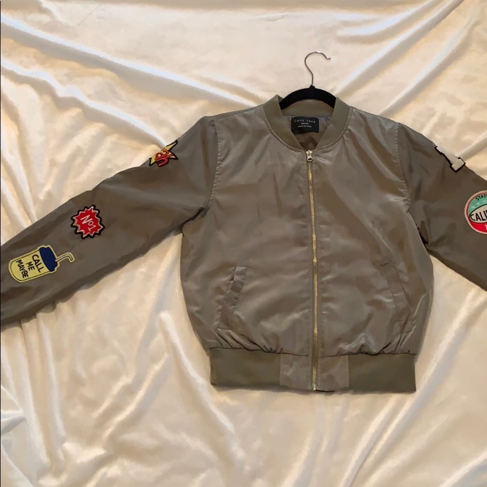 Army green bomber jacket!
